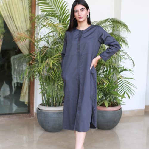 Classic tunic modal charcoal Front 2