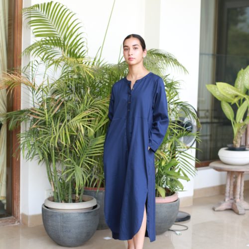 Classic tunic modal navy Front