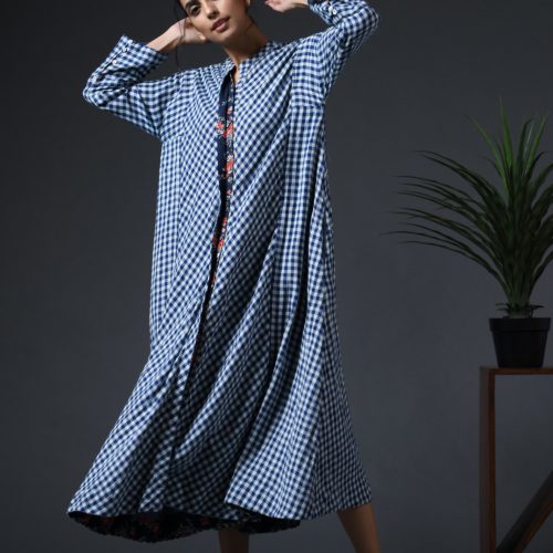 Gingham A line dress Front