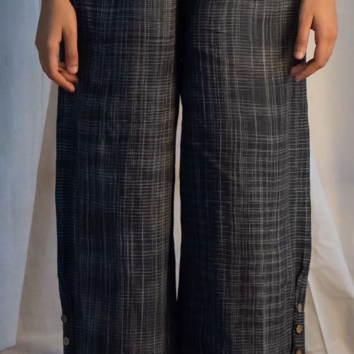 Charcoal Grey Pleated Straight Pant 1