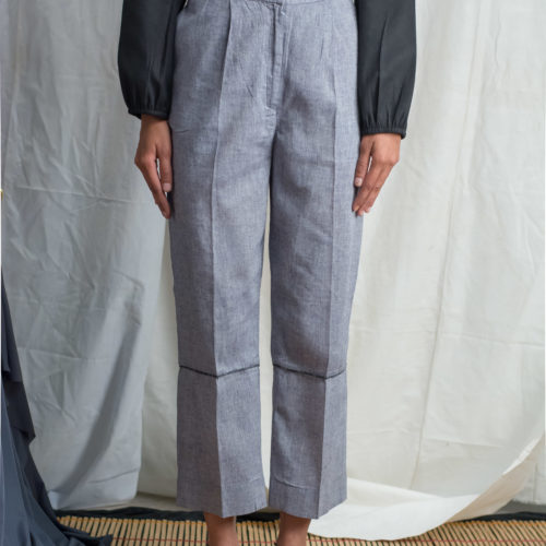 Grey Straight Pant 1