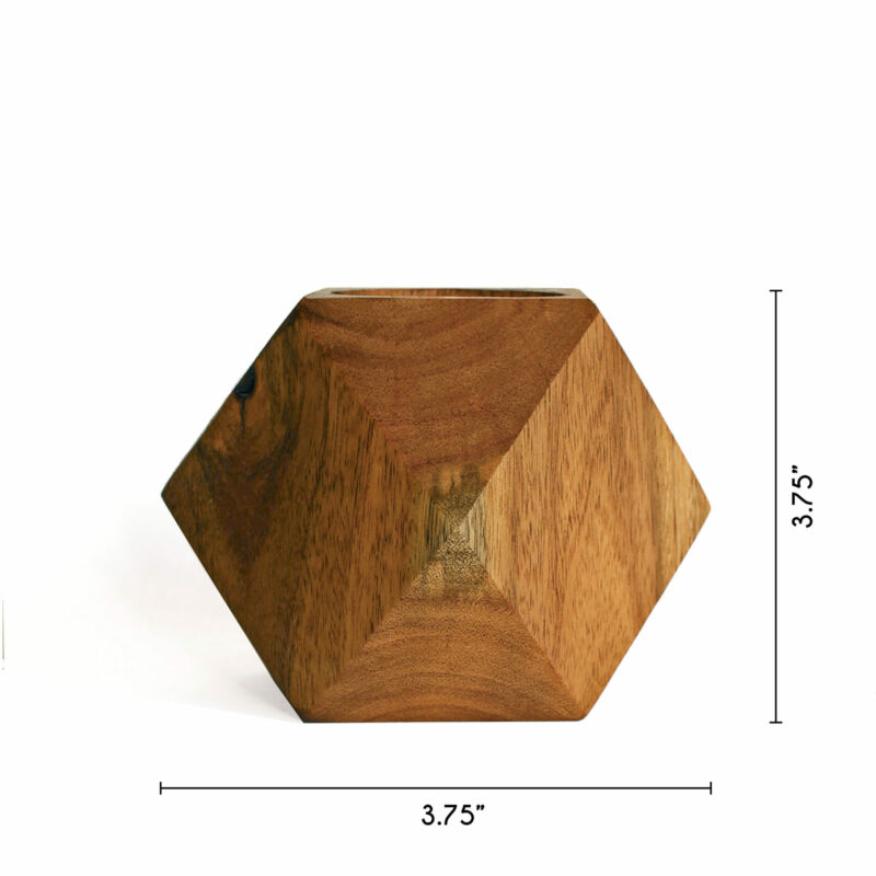 Faceted Cube Wooden Planter 2 scaled